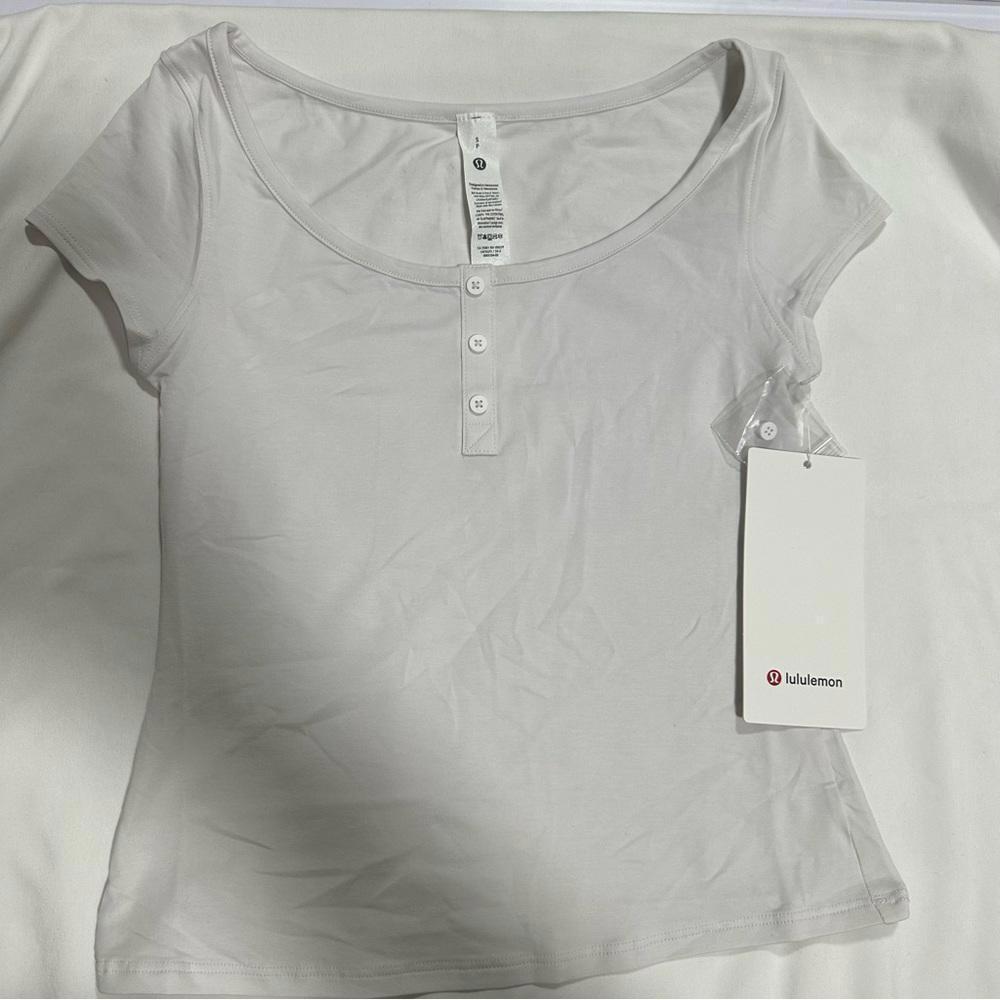 Lululemon Athletica Cap-Sleeve Henley T-Shirt